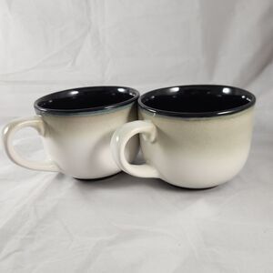 Set of 2 SANGO Nova Black Jumbo Grand Mugs 24 oz Capacity 4932 Soup Bowl